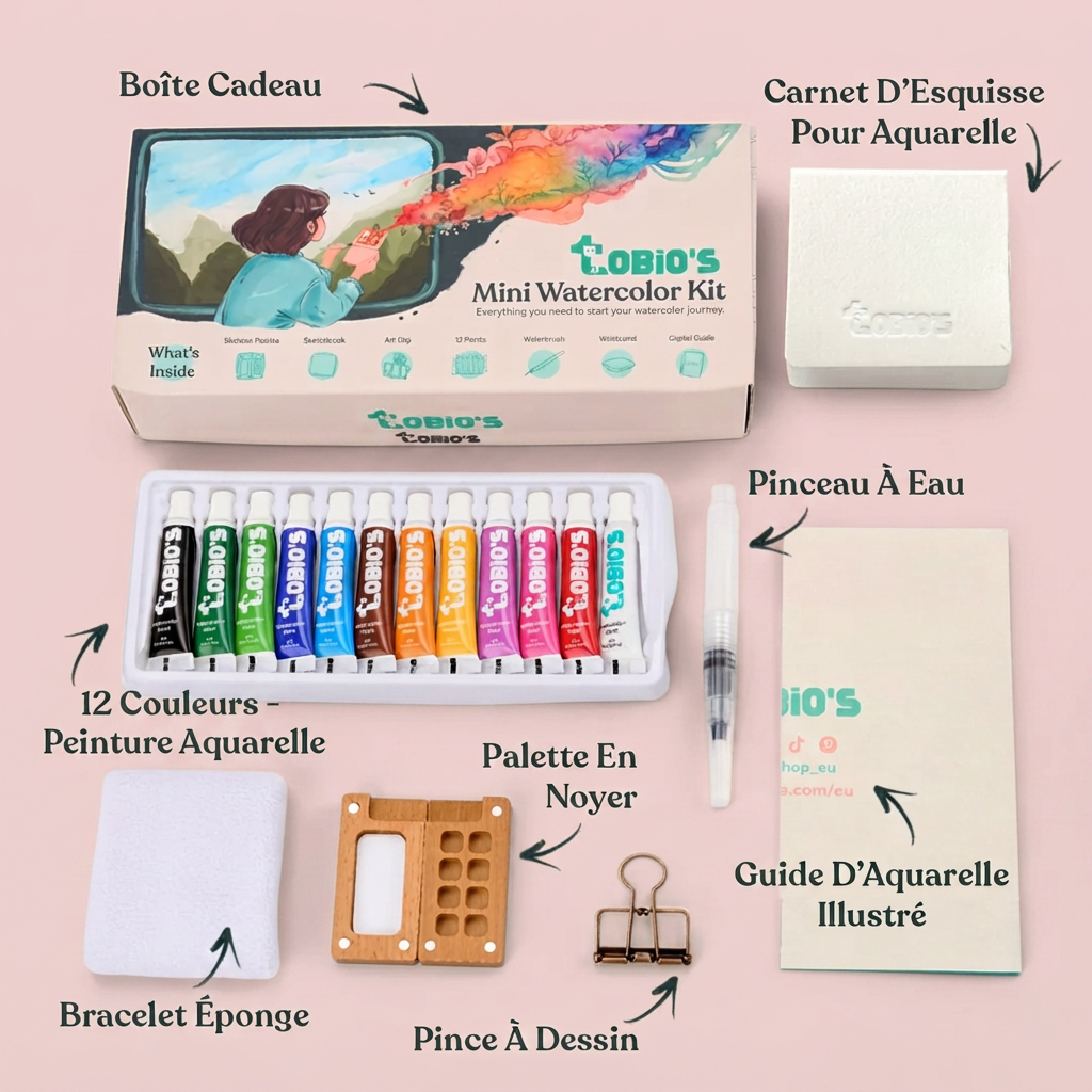 Kit d'aquarelle miniature